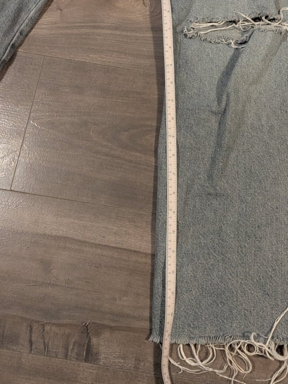 Zara High Rise Wideleg Jeans with Rip - Picture 10 of 16